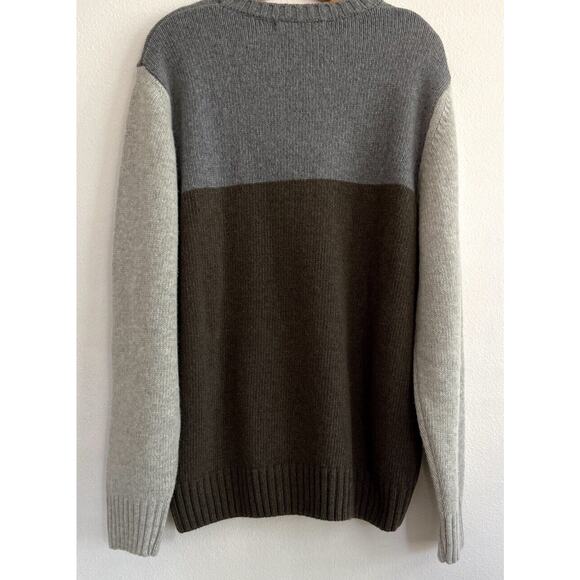 EMOZIONI UOMO Italian Wool Blend Men’s Size XL Block Multicolored Round Neck - Picture 2 of 9